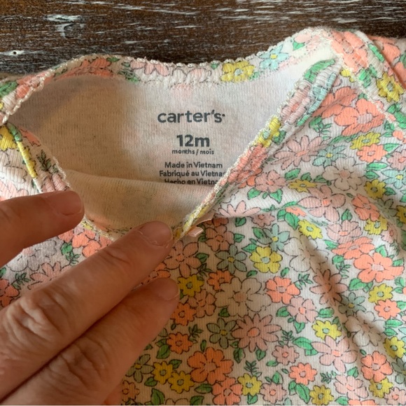 3/$12 Colorful Floral Long Sleeve Onesie - Picture 4 of 5